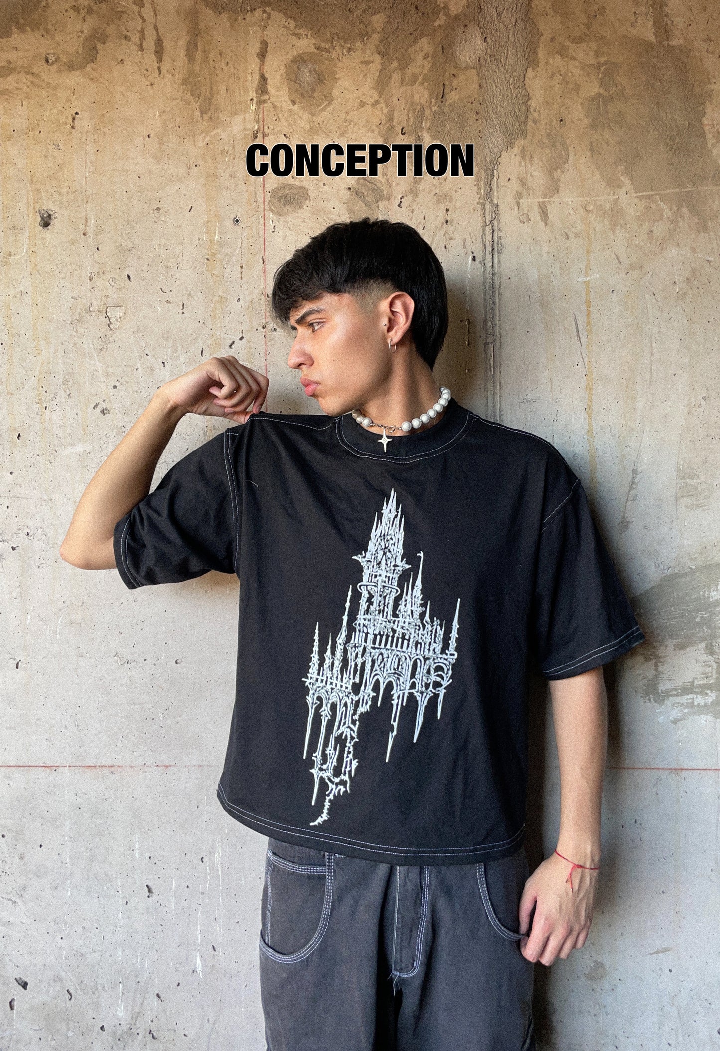 Tee Cathredark Black Boxy fit