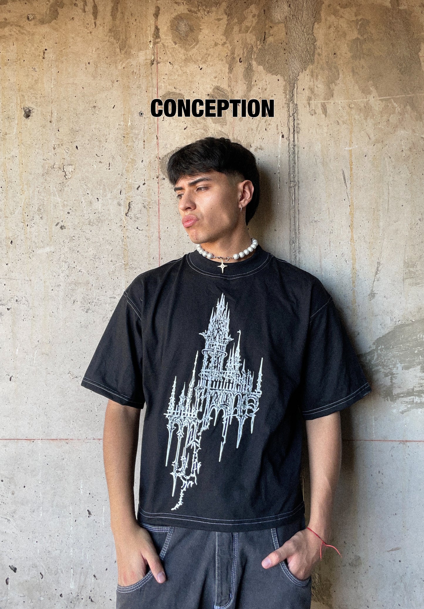 Tee Cathredark Black Boxy fit